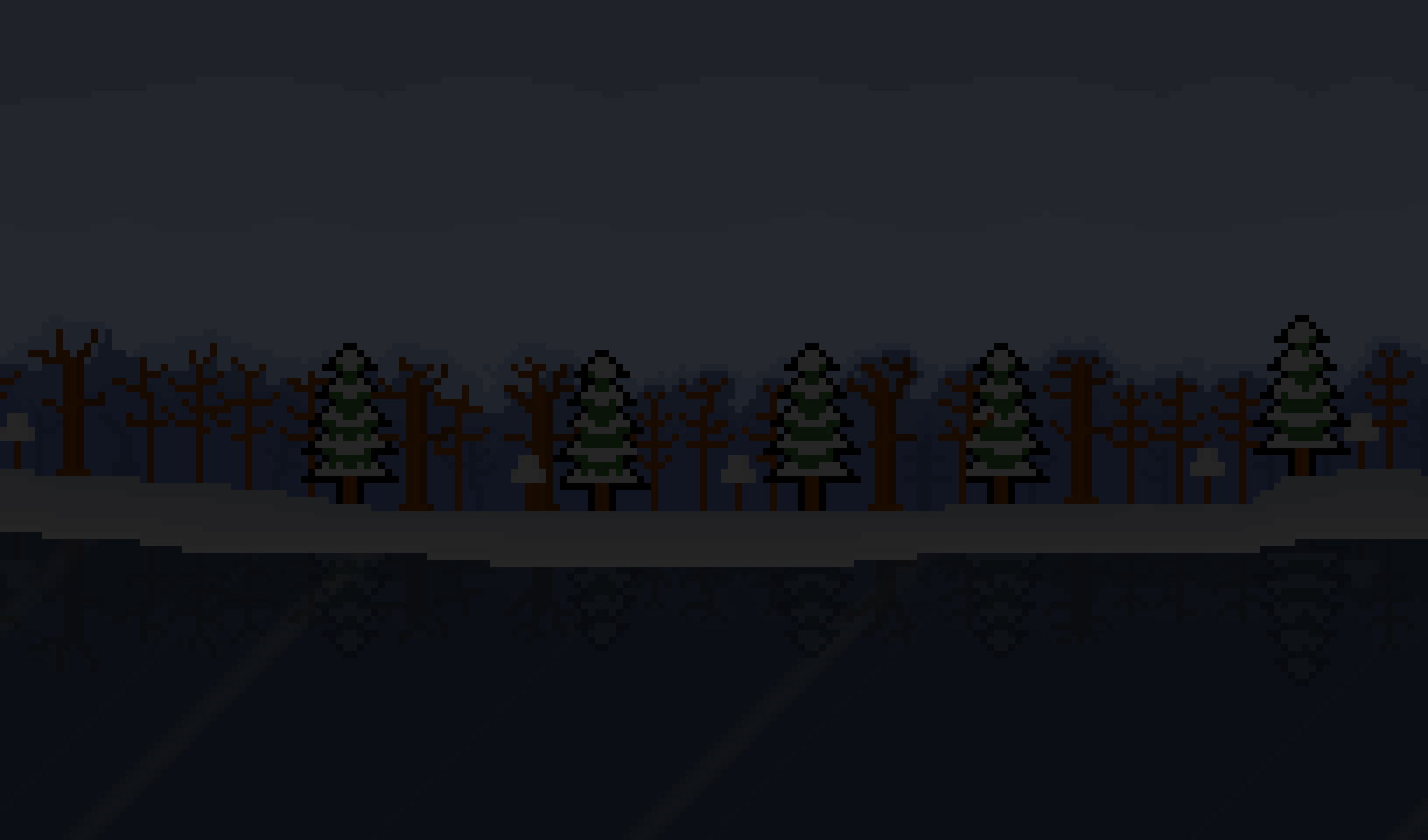 Pixelate Winter Night horizontal